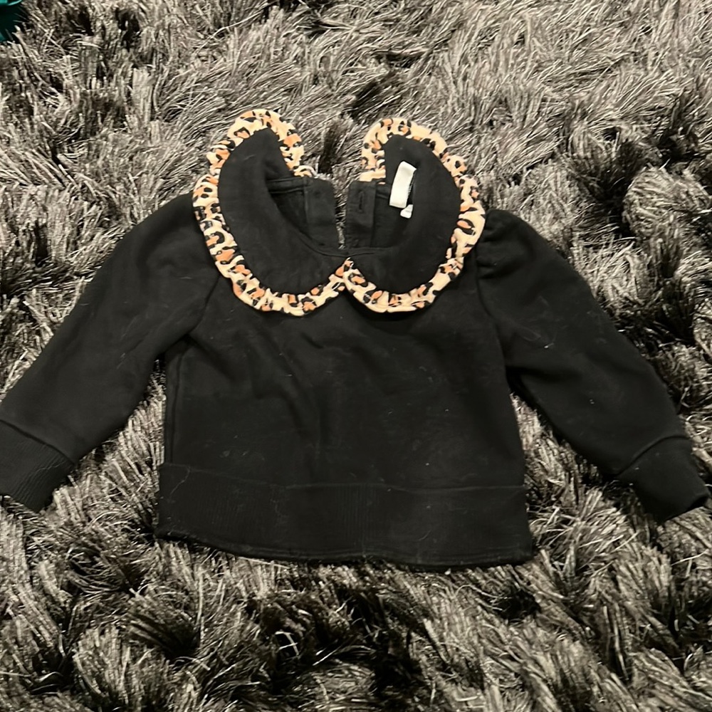 Janie and Jack leopard neck sweatshirt